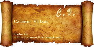 Czimer Vitus névjegykártya